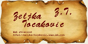 Željka Točaković vizit kartica